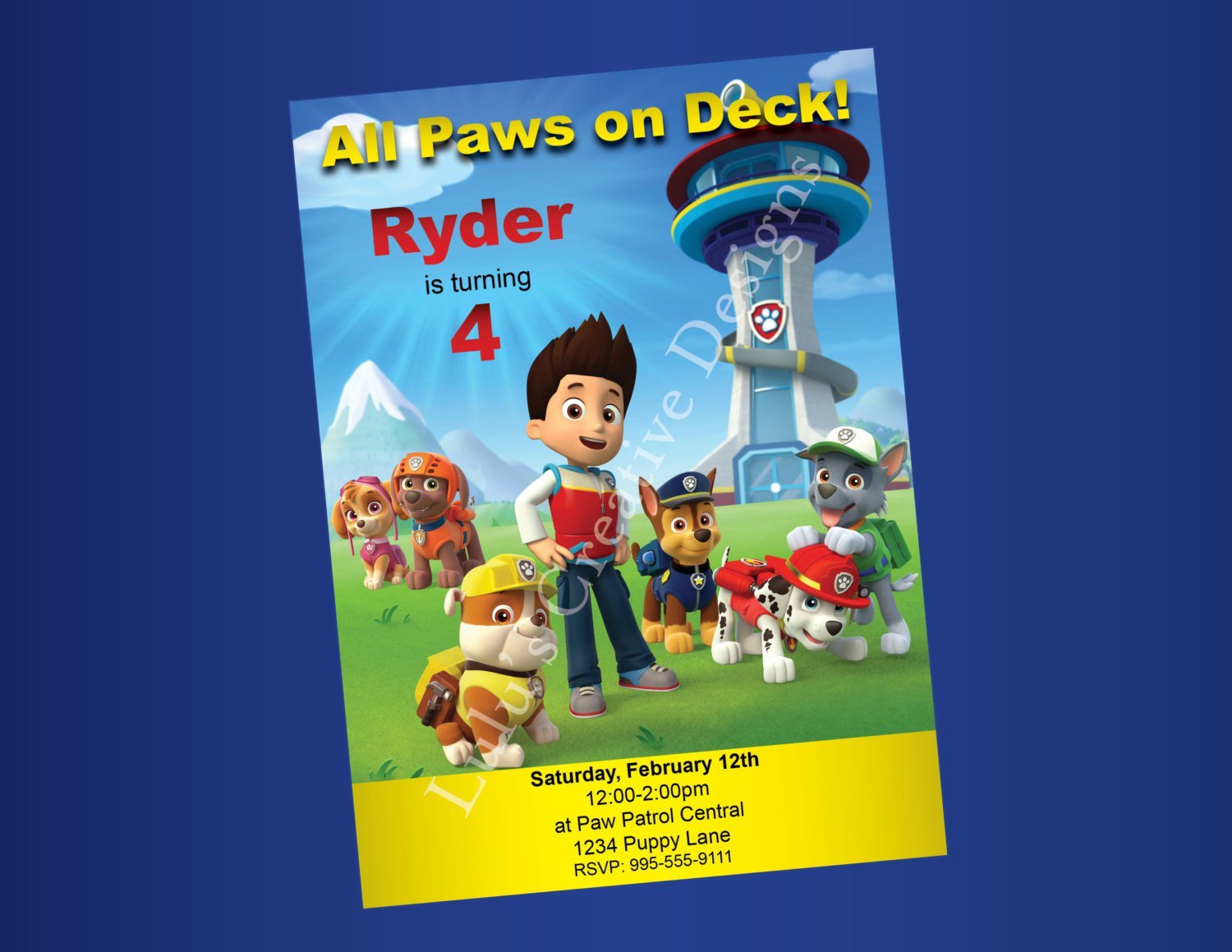 Paw Patrol Party Invitations Template