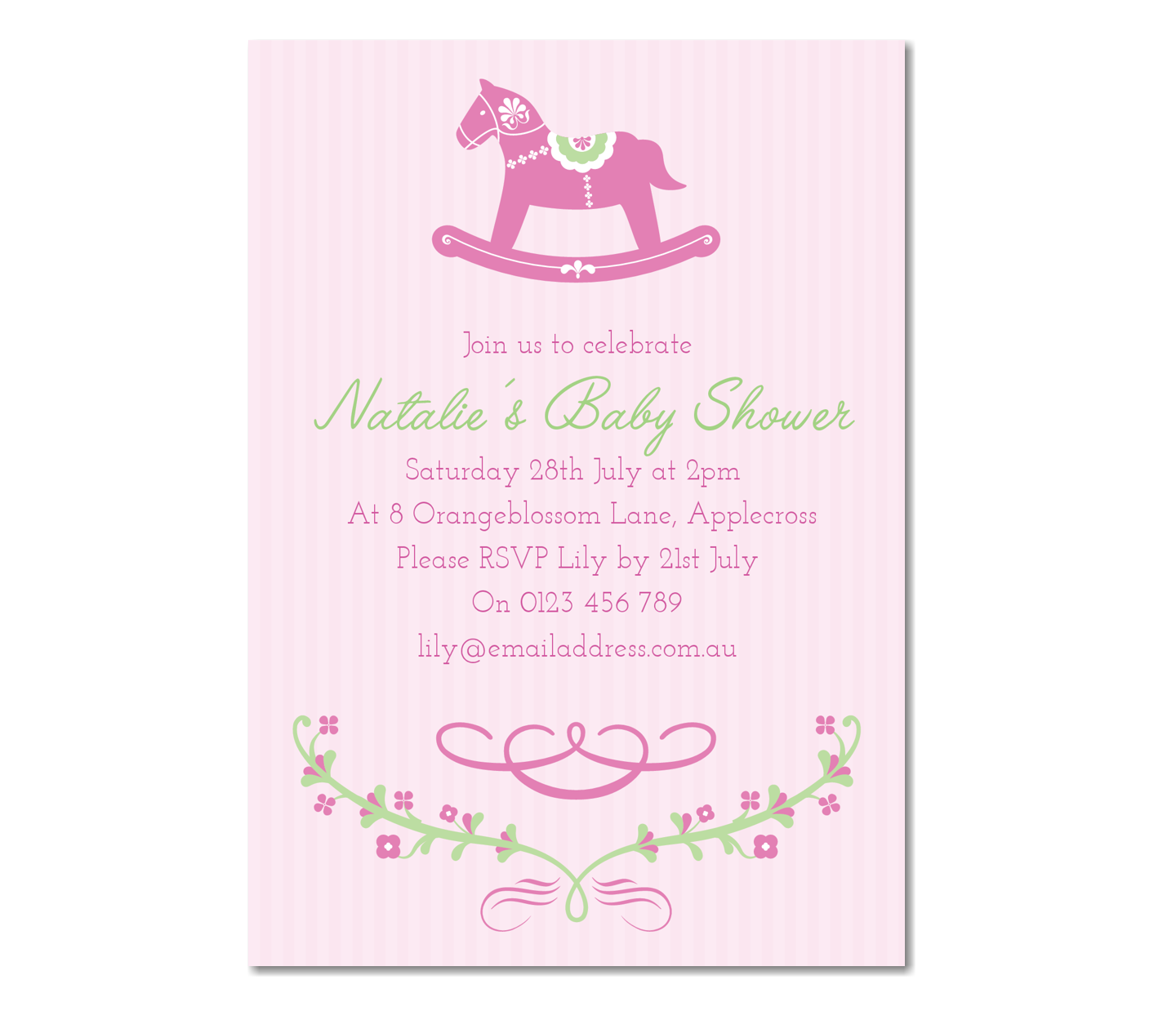 Personalised Horse Invitation