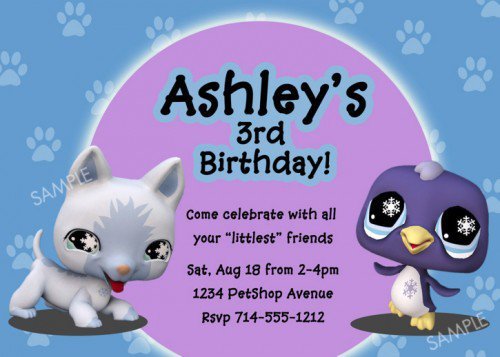 Pet Birthday Invitations