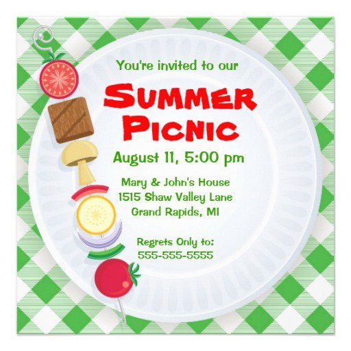 Picnic Invitation Paper