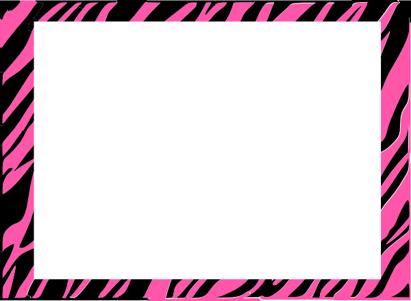 Pink And Black Zebra Print Clip Art