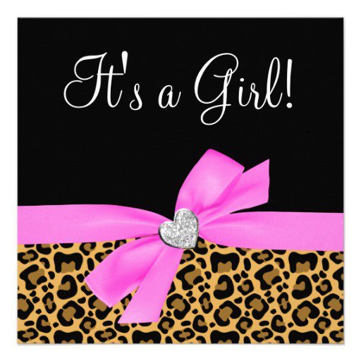 Pink Leopard Print Invitations