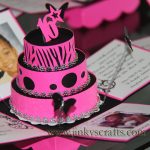 Pink Zebra Cake And Invitations