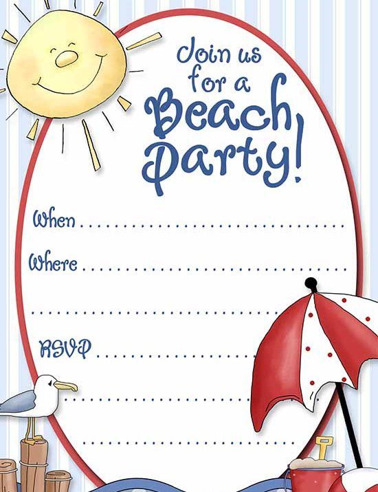 Pool Party Invitation Templates Word