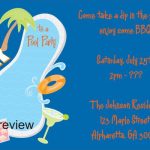 Pool Invitation Print Outs