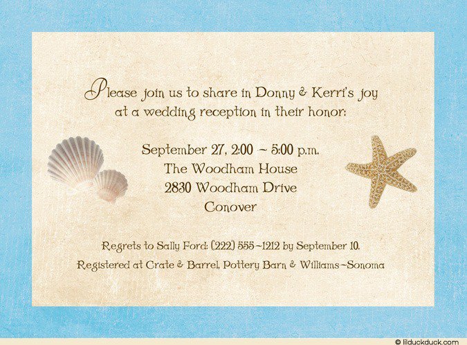 Post Wedding Reception Invitation Wording