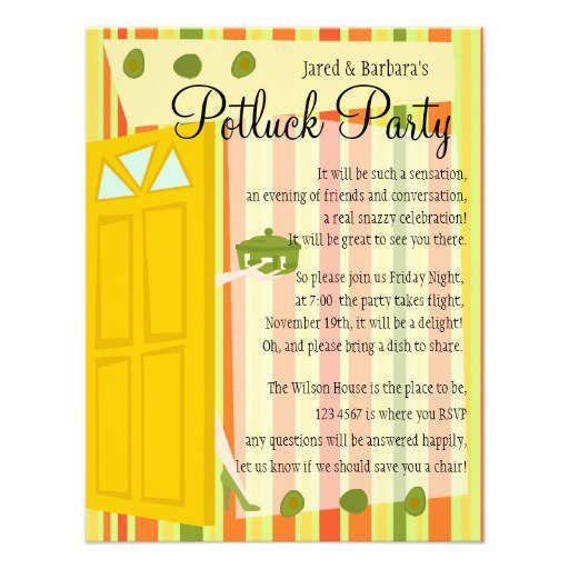 Potluck Invitation Wording