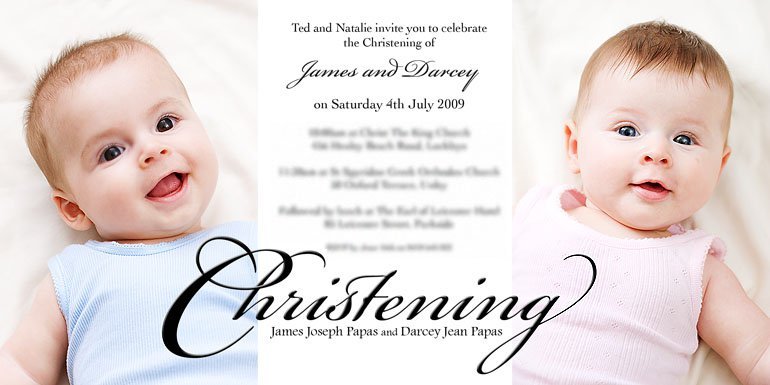 Precious Moments Christening Invitations