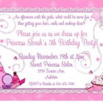 Disney Princess Party Invitation Wording