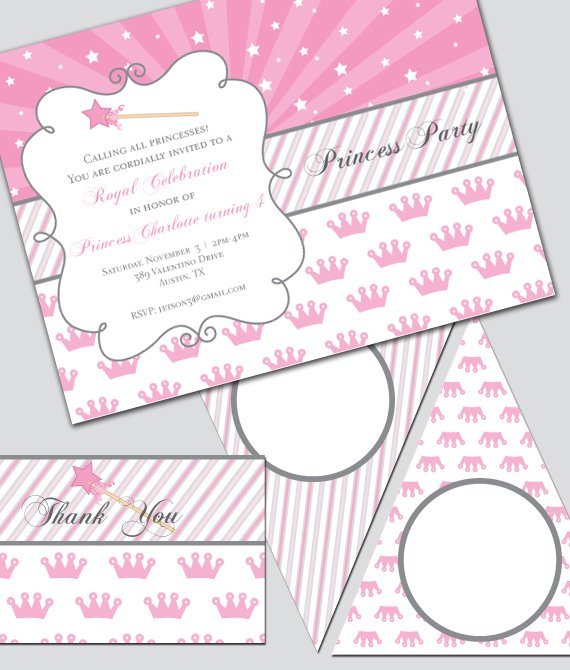 Princess Party Invitations Free Printable