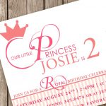 Princess Party Scroll Invitations