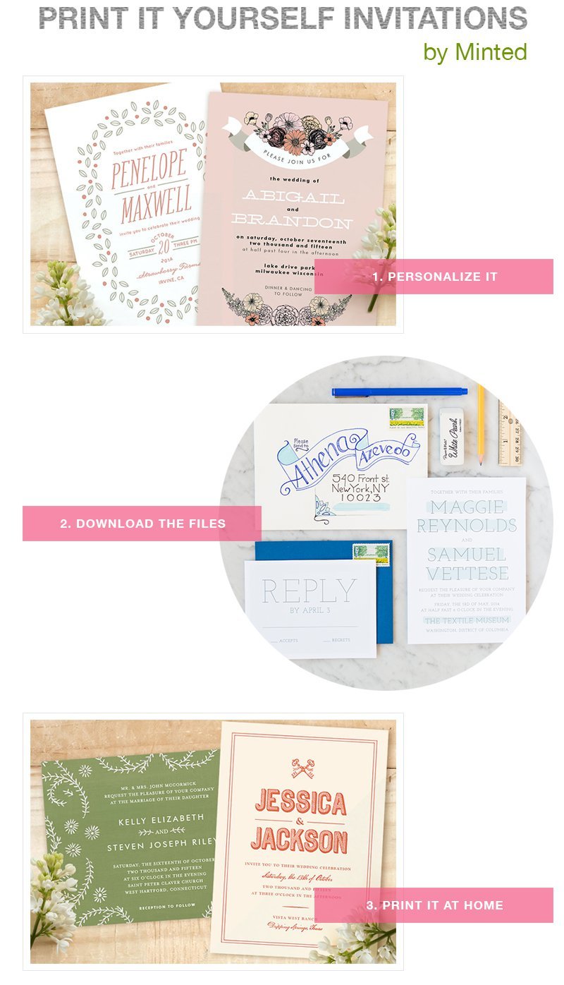 Print It Yourself Wedding Invitations