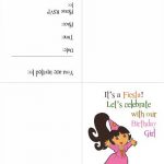 Print Out Dora Invitations