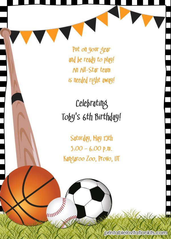 Printable Birthday Invitation Kits