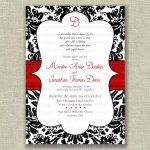 Printable Damask Invitations