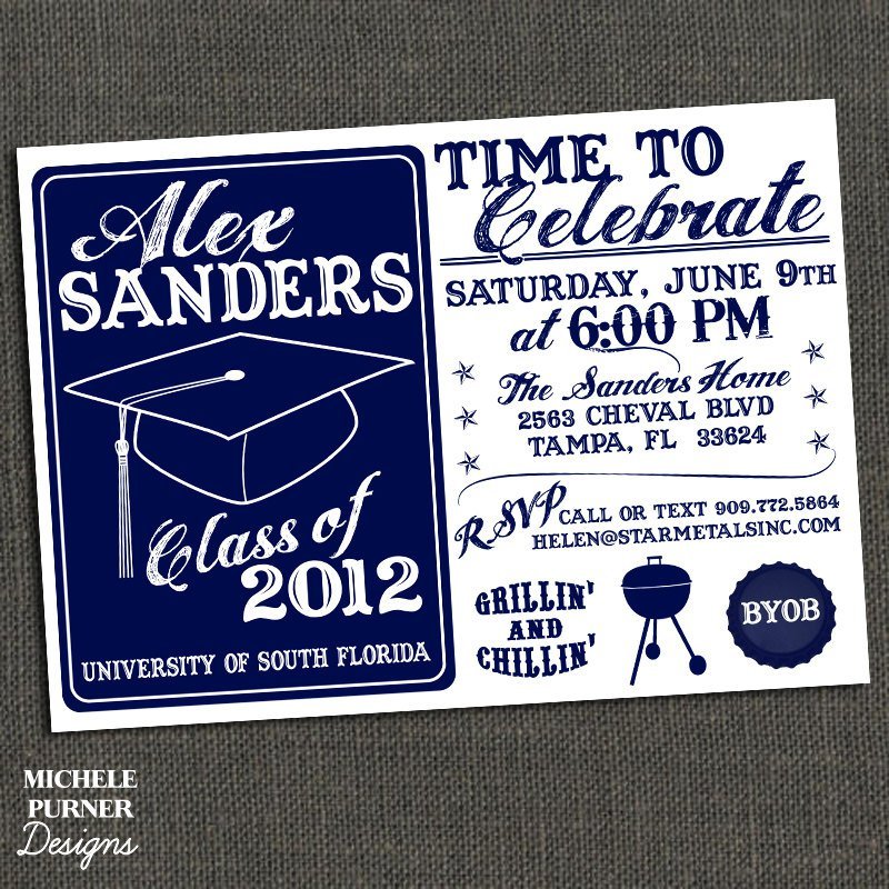 Printable High School Graduation Party Invitations