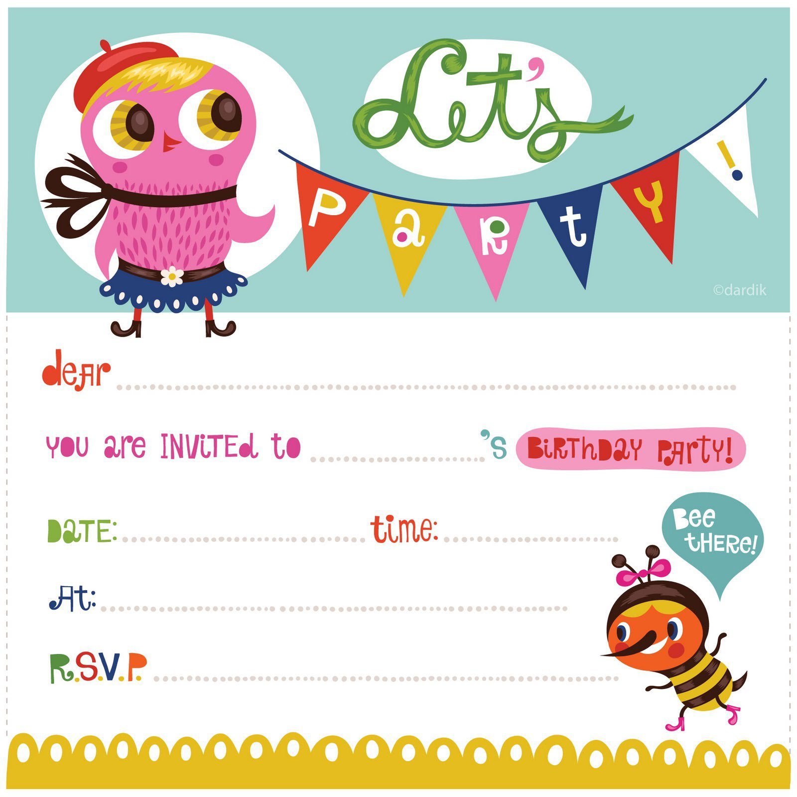 Printable Invitation Templates Birthday