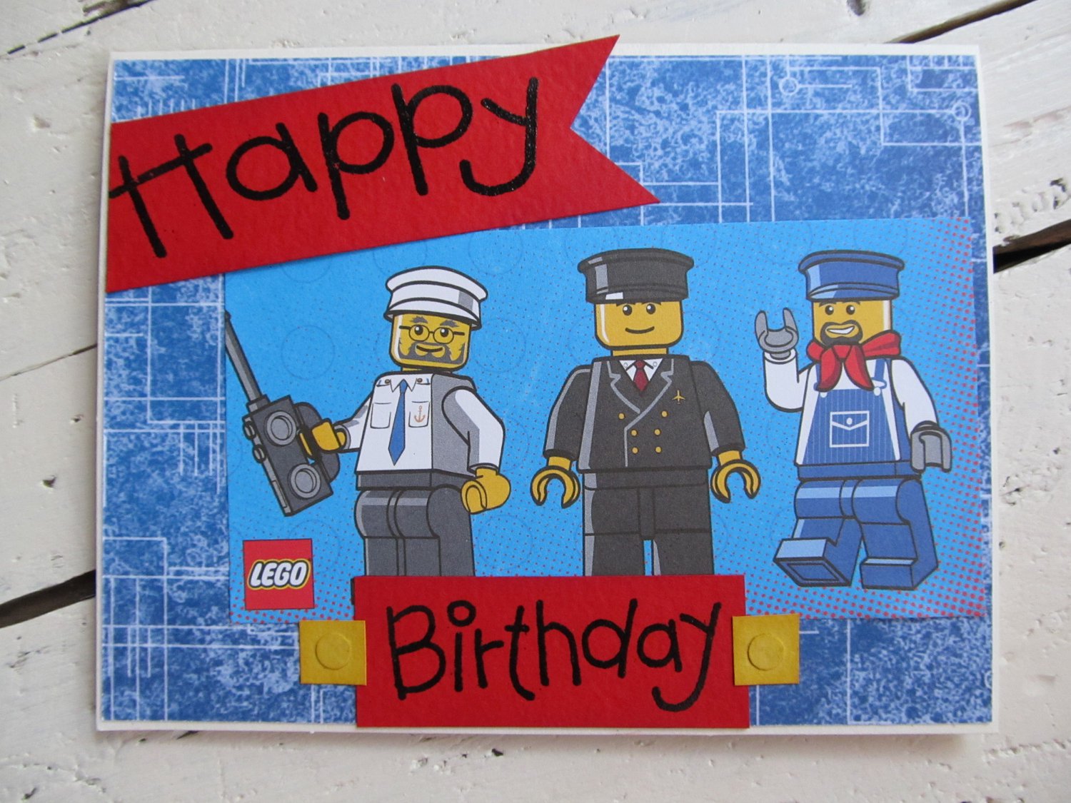 Printable Lego Happy Birthday Card