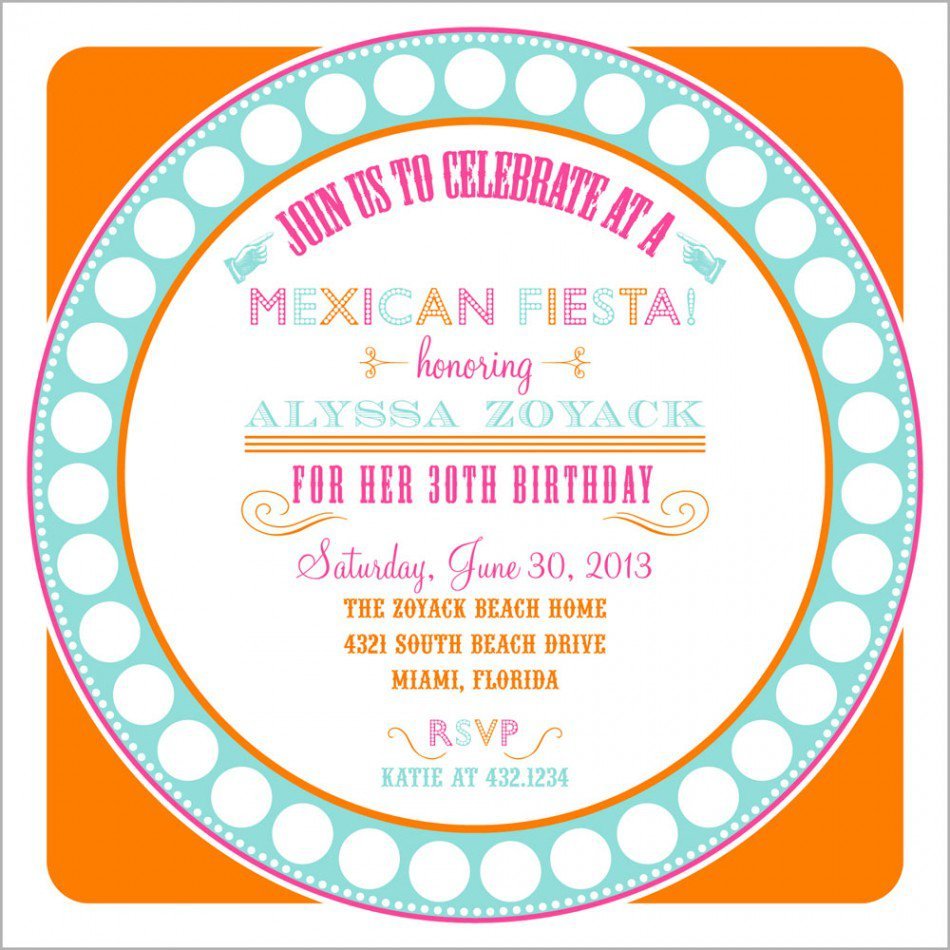 Printable Mexican Party Invitations