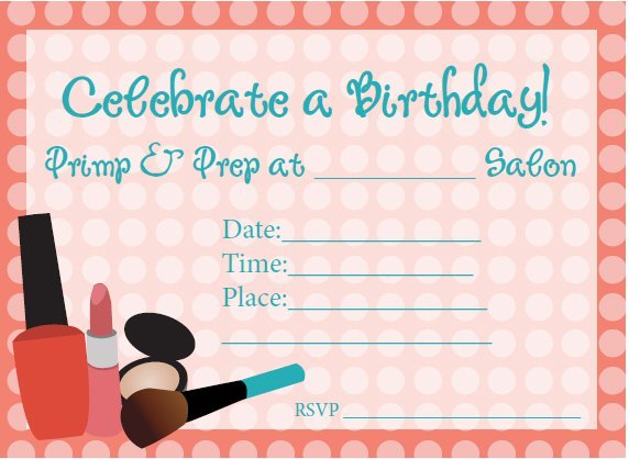 Printable Party Invitations For Tweens