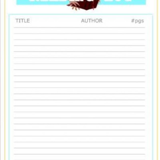 Printable Reading Log Free