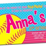 Softball Party Invitations