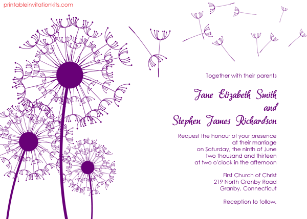 Printable Wedding Invitations Free Online