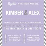 Purple Chevron Invitations