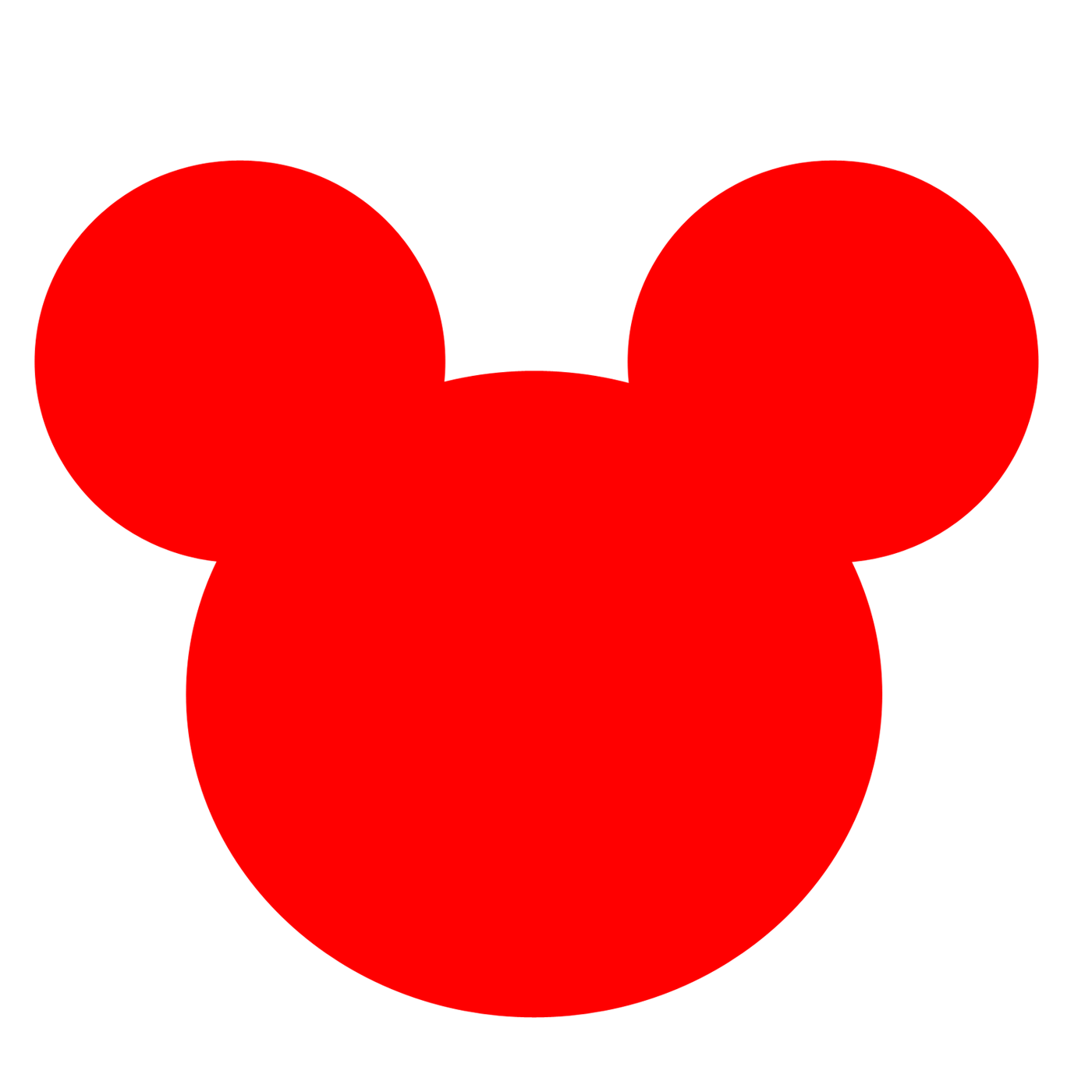 Red Mickey Mouse Head Logo