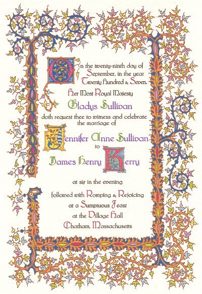 Renaissance Invitation Wording Birthday