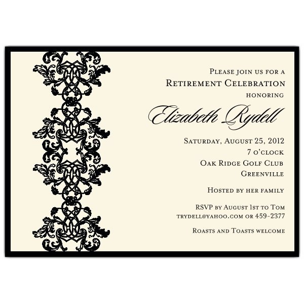 Retirement Invitations Free To Print