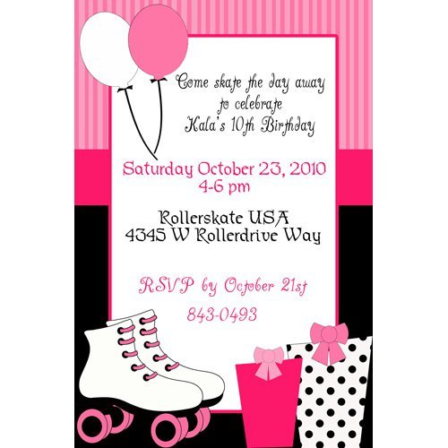 Roller Skating Invitation Ideas