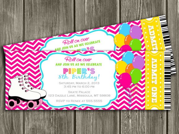 Roller Skating Printable Invitations Free