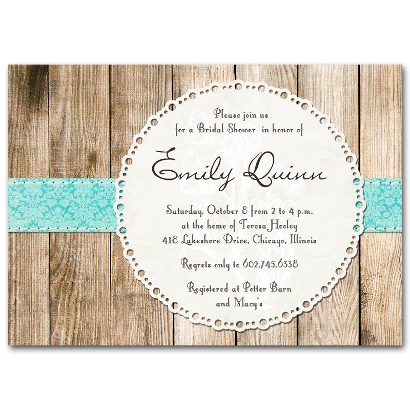 Rustic Bridal Shower Invitations