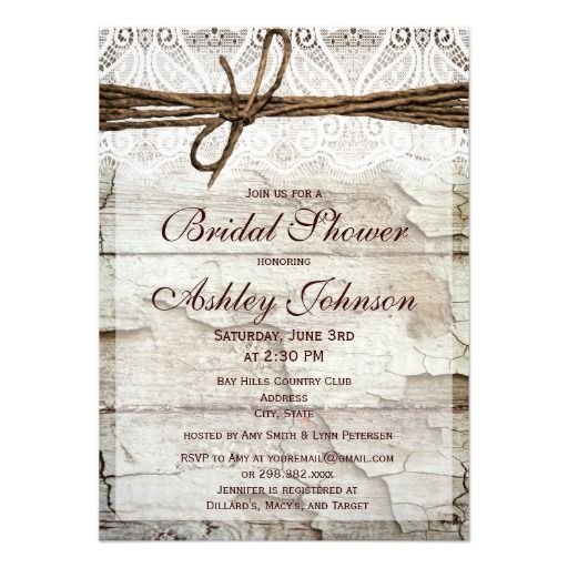 Rustic Bridal Shower Invitations Cheap