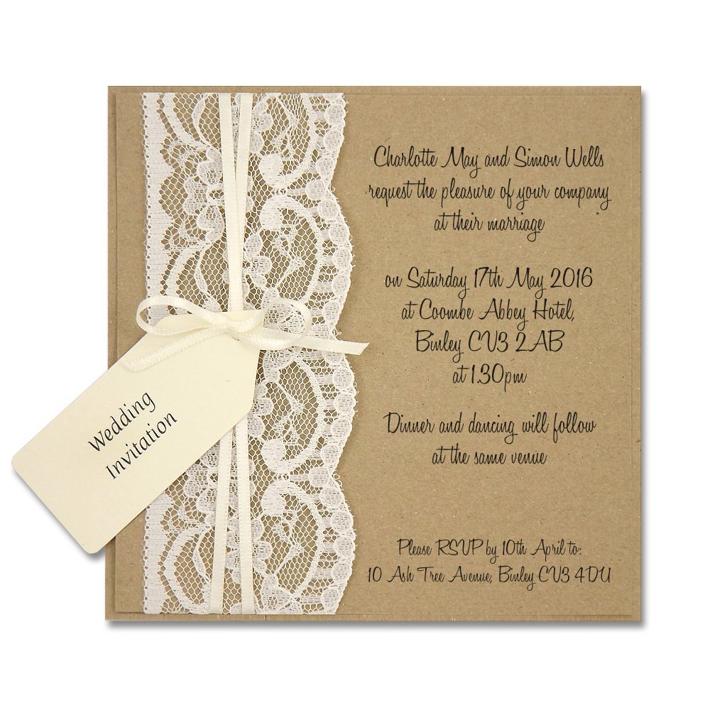 Rustic Chic Wedding Invitations Uk