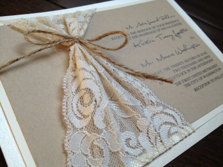 Rustic Handmade Wedding Invitations