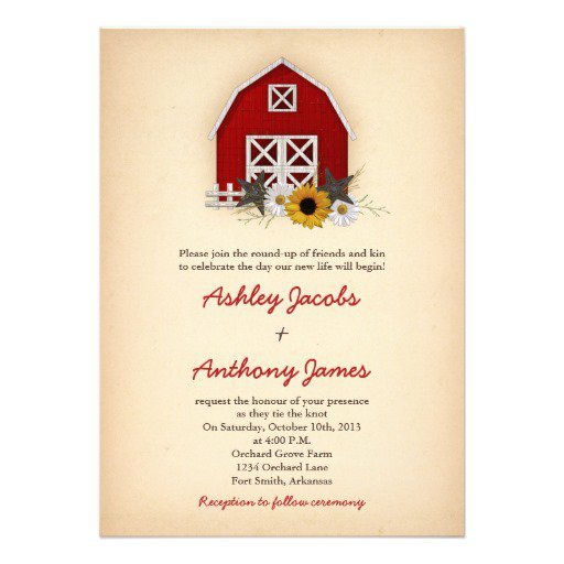 Rustic Wedding Invitation Wording