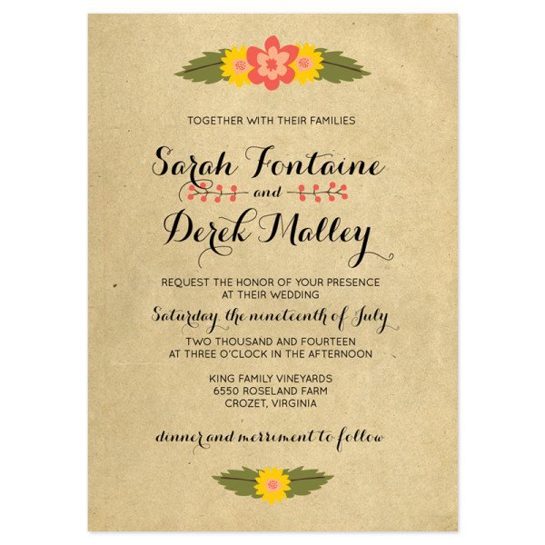 Rustic Wedding Shower Invitation Wording