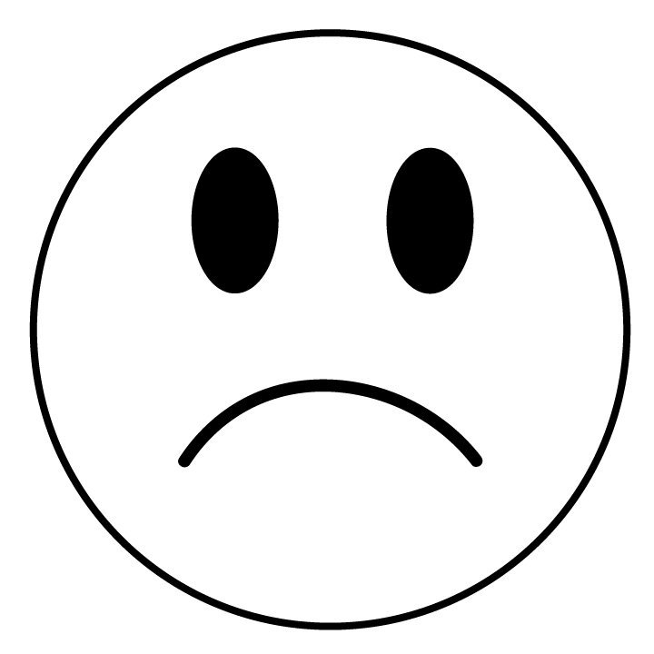 Sad Face Coloring Page