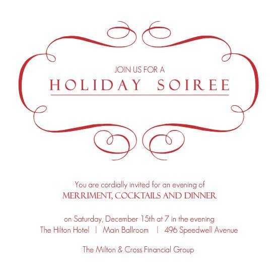 Sample Office Holiday Party Invitations - Invitation Design Blog