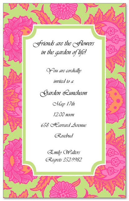 Sample Invitation Wording For Luncheon