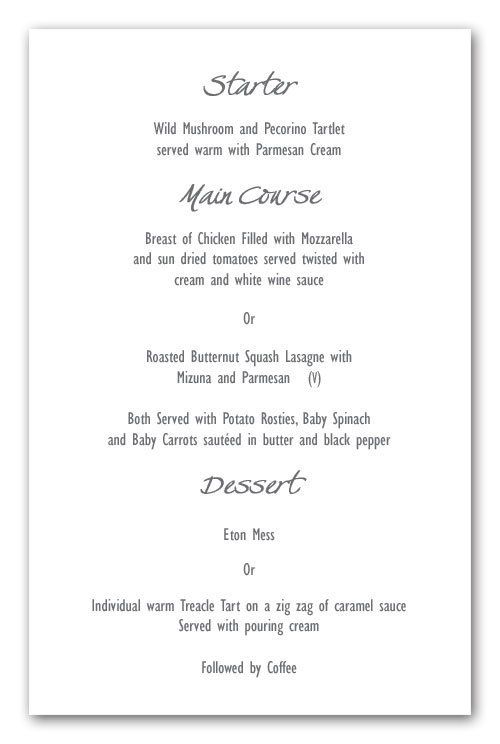 Sample Wedding Invitation Inserts