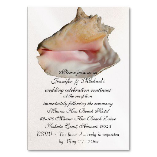 Seashell Invitation Templates