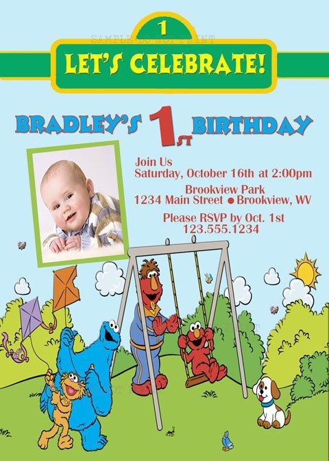 Sesame Street Birthday Invitations