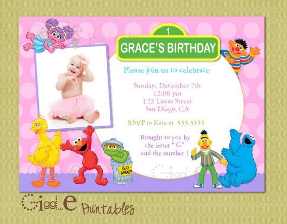 Sesame Street Birthday Invitations Walmart