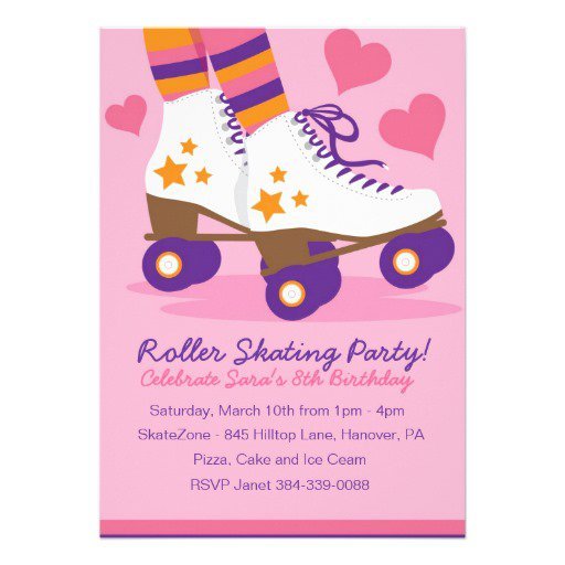 Skating Birthday Party Invitation