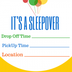 Sleep Over Birthday Invitations Printable