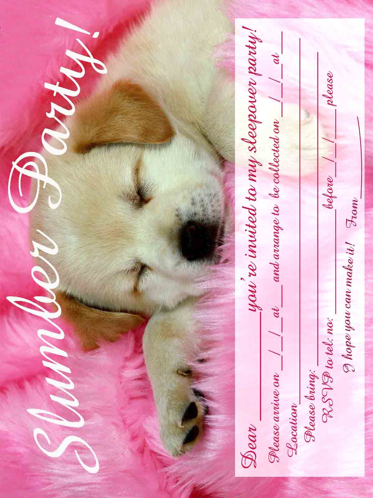 Sleepover Birthday Party Invitation Template