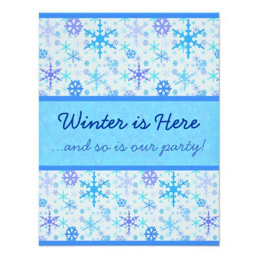 Snowflake Party Invitations